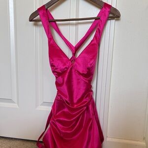 Windsor Hot Pink Backless Dress